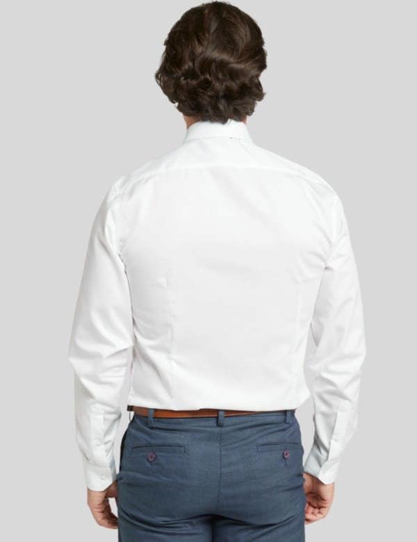 Tailored Fit White Non-Iron Pure Cotton Twill Shirt
