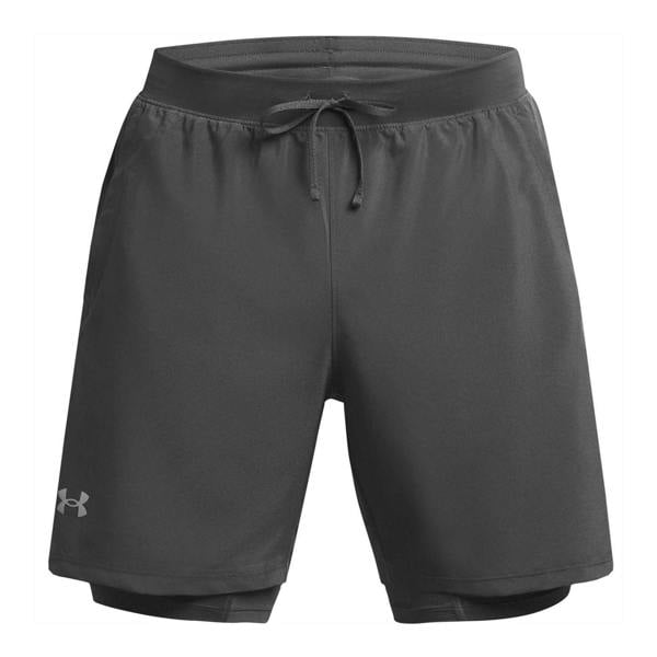 Under Armour Mens Launch Running Shorts - Castle Rock Grey - 