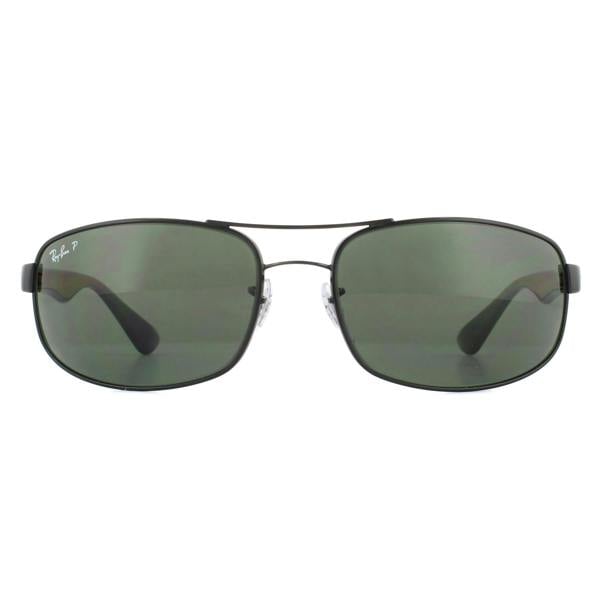 Rayban Sunglasses 3445 Black Green Polarized 002/58 64mm