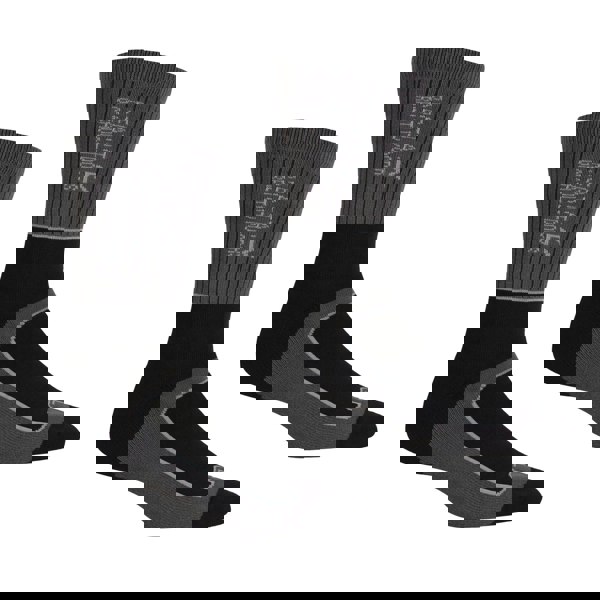 Regatta Mens Samaris 2 Season Socks (Pack of 2) - Black/Dark Steel