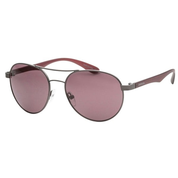 Calvin Klein Pink Lensed Matte Gunmetal Grey Framed Sunglasses