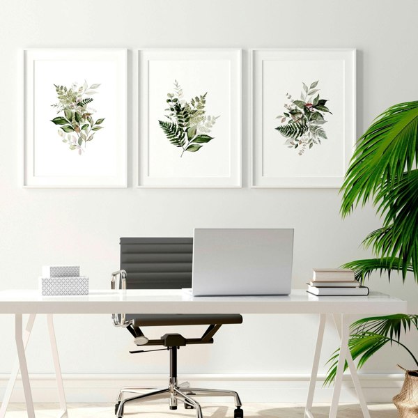 Wall decor in office | set of 3 framed wall art