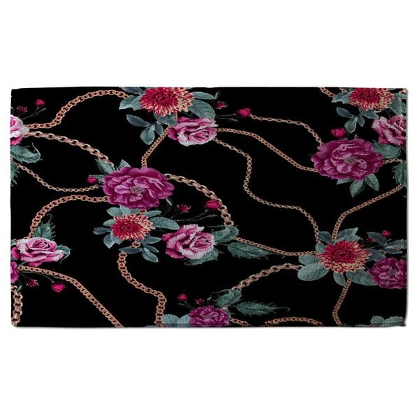 Benjamin Tate Design Chain and flowers pattern (Bath Towel)