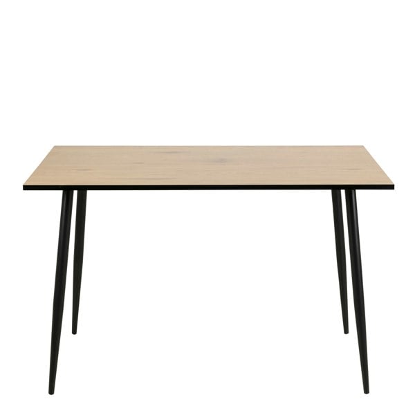 Furniture To Go Wilma Dining Table with Oak Top & Black Legs