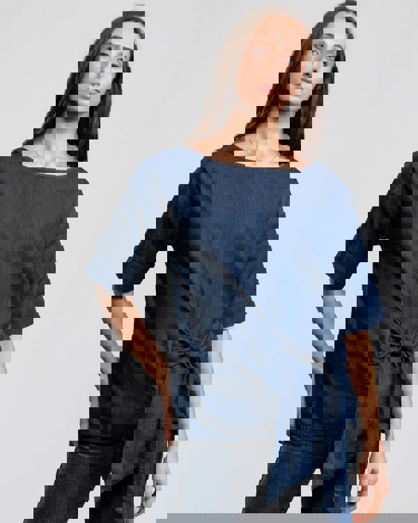 Great Plains Darla Denim Front Tie Womens Top