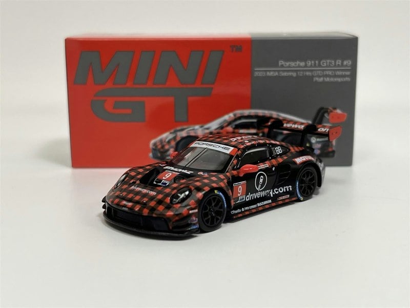 Mini GT Porsche 911 GT3 R #9 2023 IMSA Sebring 1:64 Mini GT MGT00770L