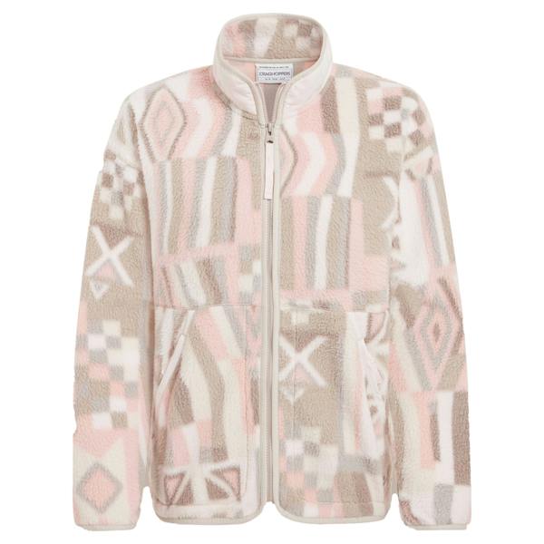 Craghoppers Womens/Ladies Dante Patterned Full Zip Fleece Jacket - Sugared Almond - 