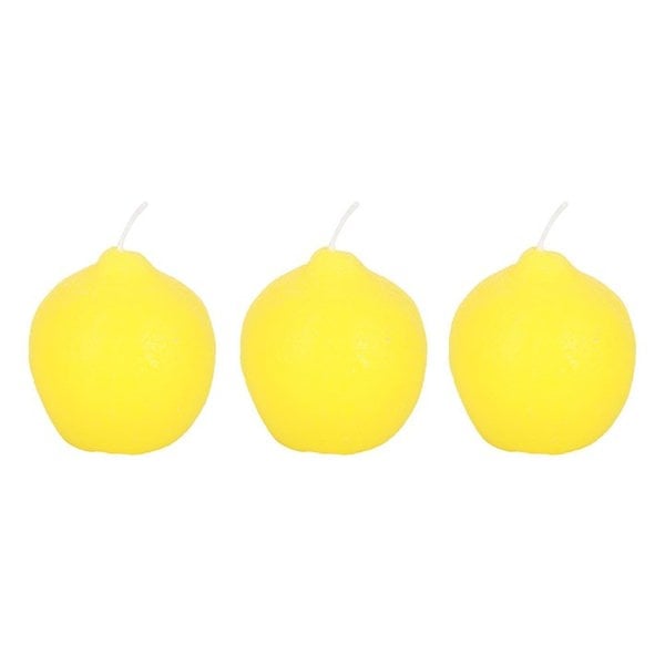 Serano Set of 3 Lemon Shaped Candles