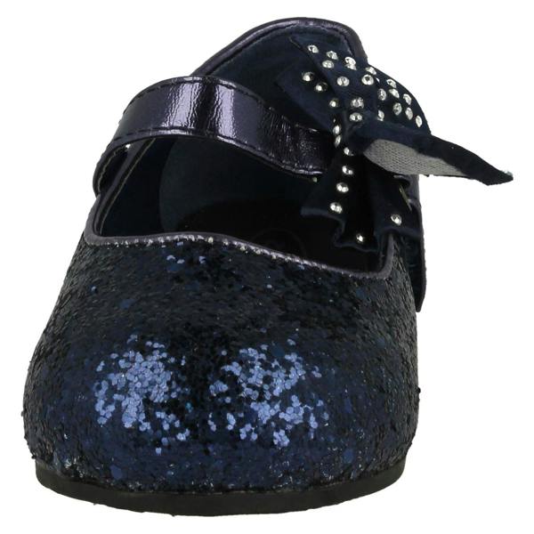 Spot On Girls Spot On Glitter Bow Detail Party Flats