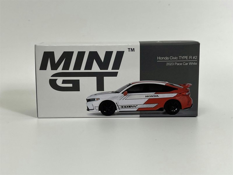 Mini GT Honda Civic Type R #2 2023 Pace Car White 1:64 Mini GT MGT00721L