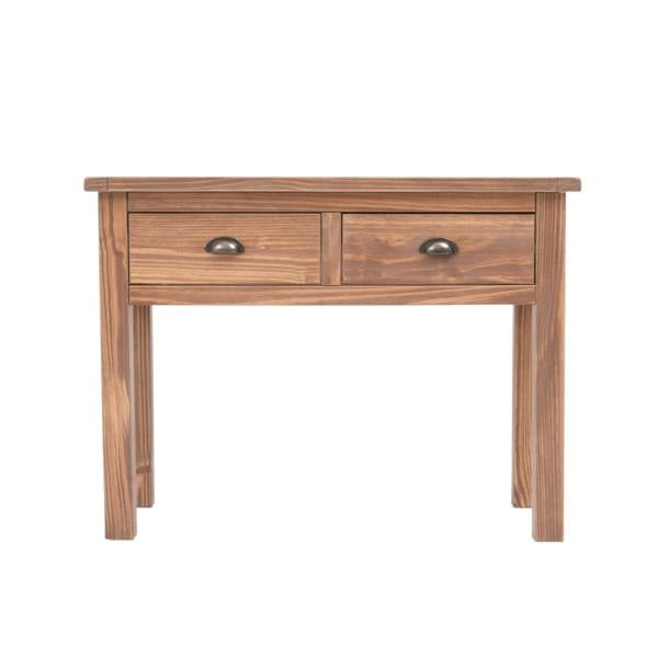 Padua Lacquered 2 Drawer Console Table Brass Cup Handle