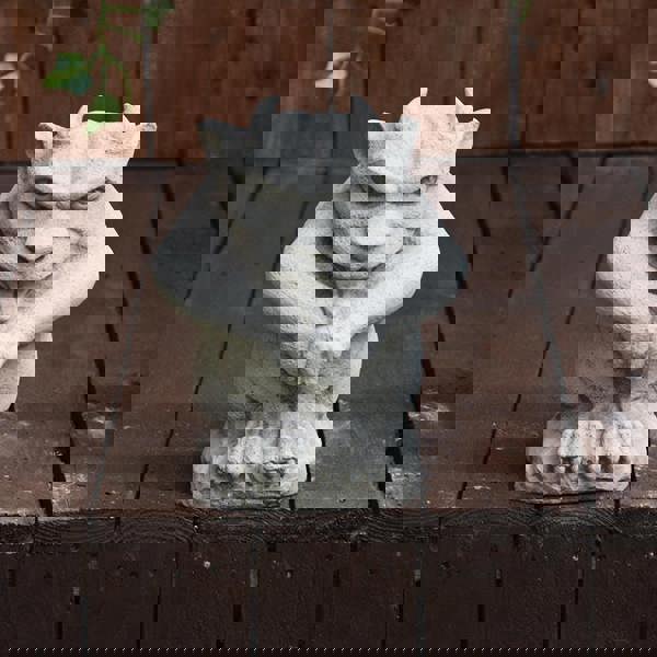 Medium Horned Stone Gargoyle Ornament