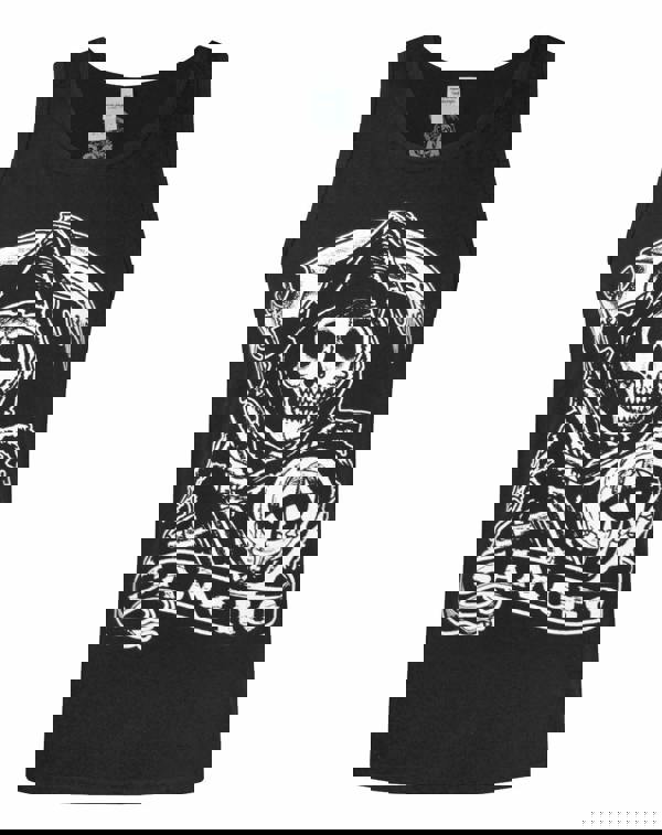 Vanilla Underground Sons of Anarchy Mens Black Reaper Logo Vest