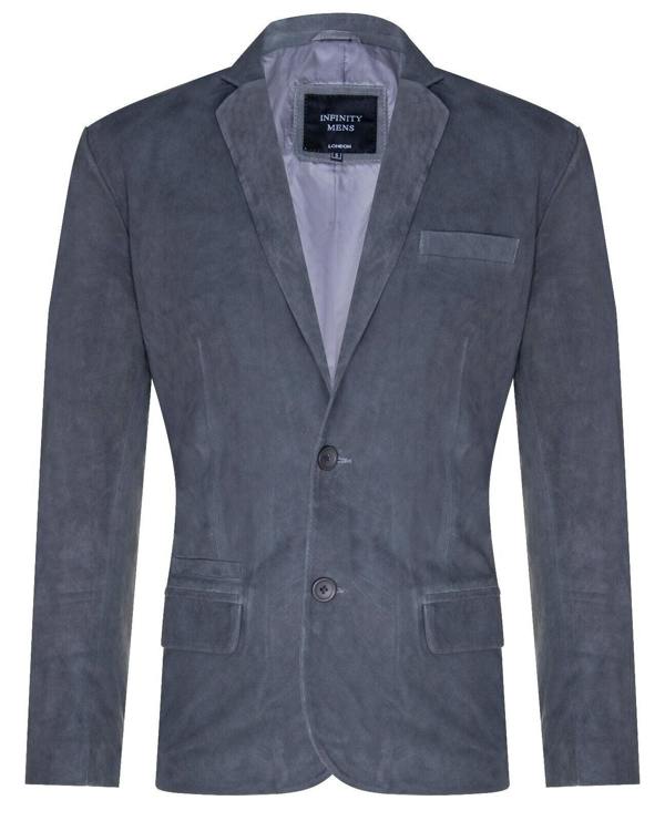 Infinity Leather Mens Blazer Suede Jacket Soft Italian Leather Coat