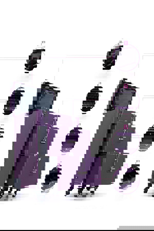 Living and Home Professional 3-in-1 Rolling Cosmetic Cases Makeup Trolley Nail Luggage Storage Organizer