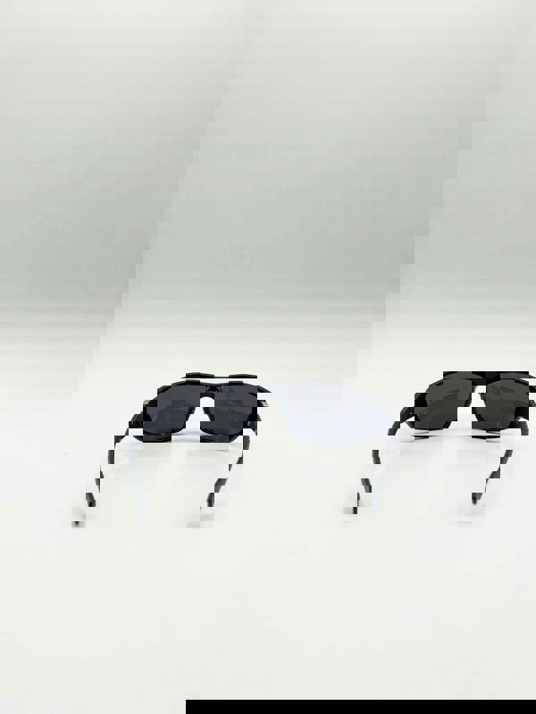 SVNX Outdoor Racer Sunglasses in Black Silver with Hard Case