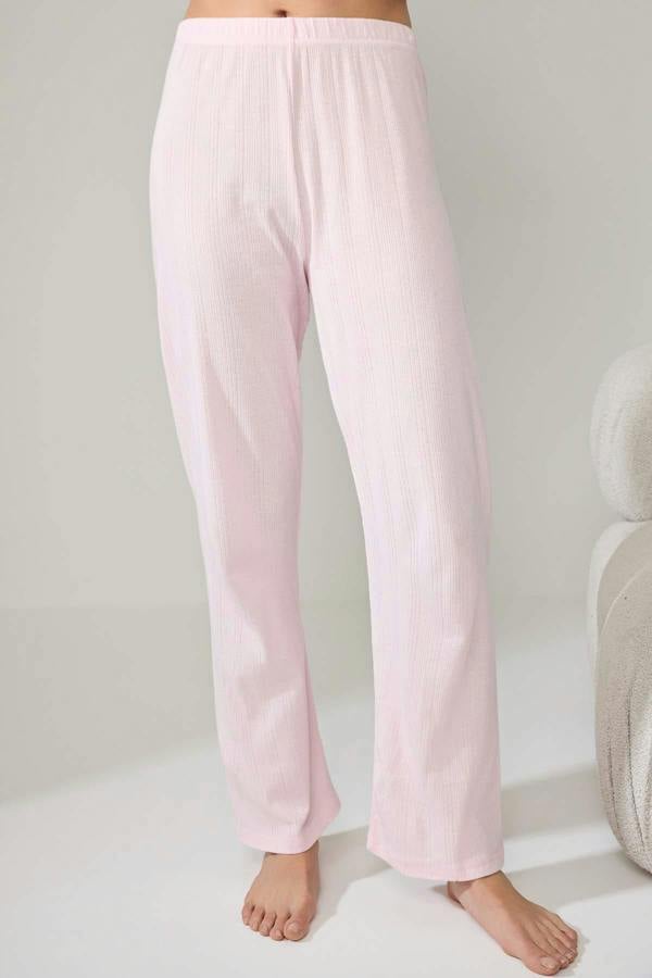 Short Sleeve Crew Neck Button Front Pyjama Set
