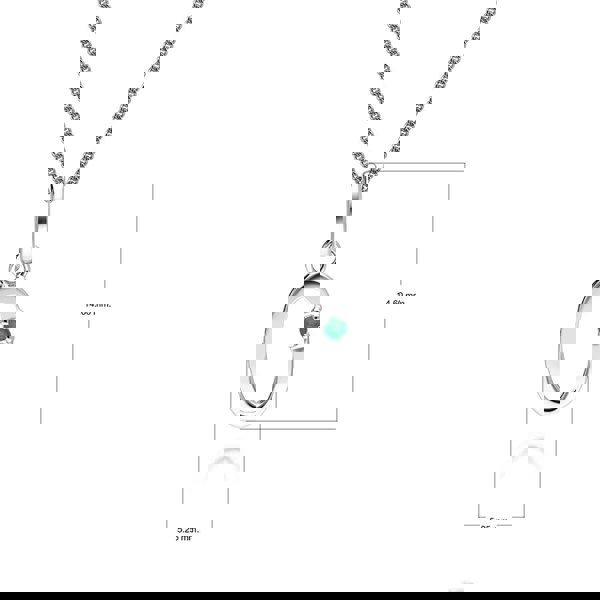 Gemondo Initial Emerald Letter Charm Necklace in 9ct White Gold