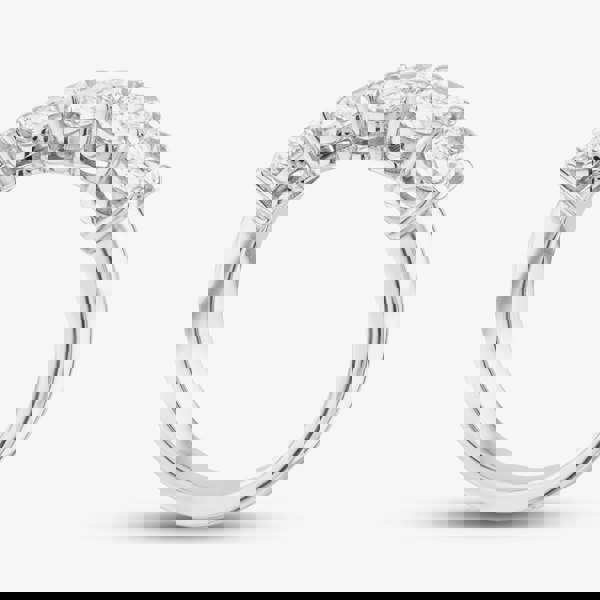 T. H. Baker Platinum Certified 2.05ct Oval Cut Diamond Five Stone Ring RN11255