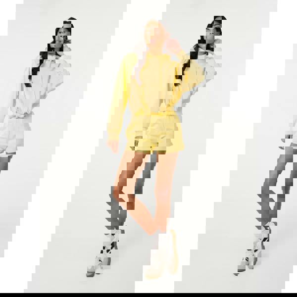 Pink Vanilla Drawstring Puffball Hoodie