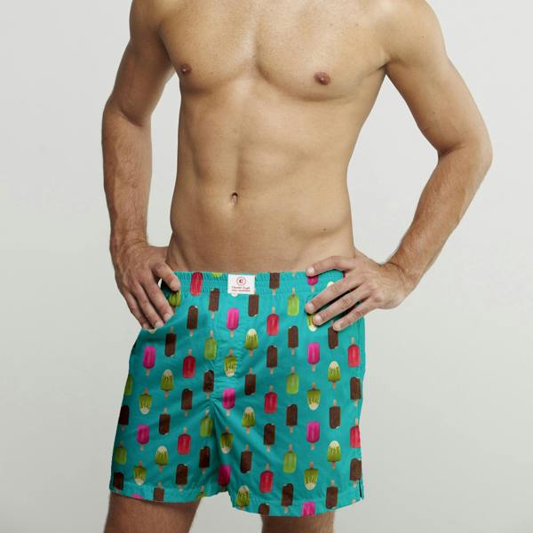 ICE CREAM LOLLYS COTTON POPLIN PRINT BOXER SHORTS - Premium Men's Patterned Shirt by Claudio Lugli | Bold Design, Tailored Fit, Best Printed Shirts