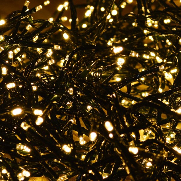 Samuel Alexander 480 LED 6.2m Premier Clusterbrights Indoor Outdoor Multifunction Mains Operated Christmas Cluster Lights with Timer in Warm White