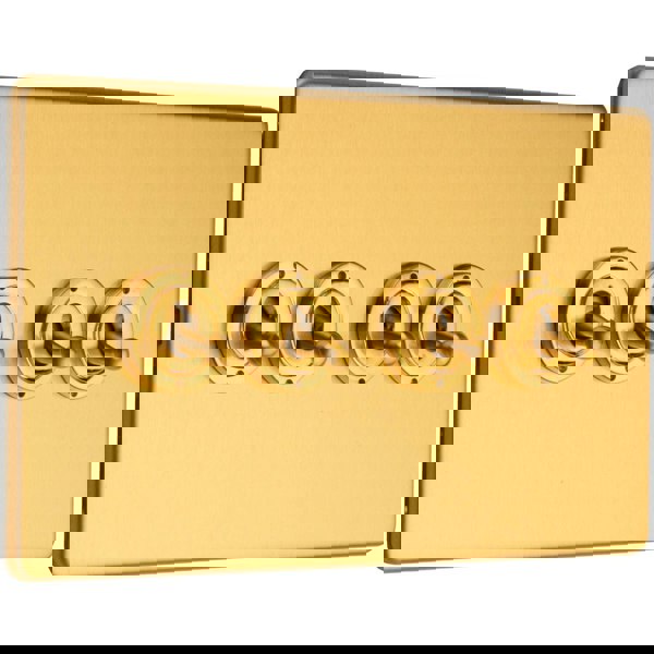 2 PACK 4 Gang Quad Retro Toggle Light Switch SCREWLESS SATIN BRASS 10A 2 Way