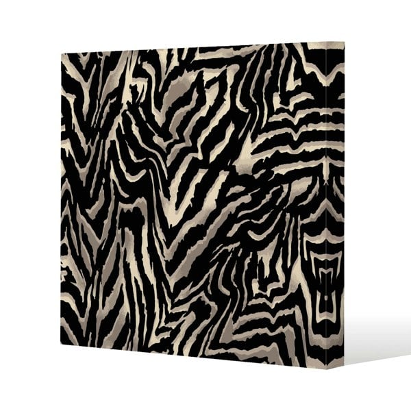 Benjamin Tate Design Gold Zebra Print (Canvas Print)