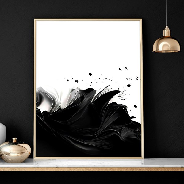 Black and white wall art | set of 3 Japanese Sunset art prints