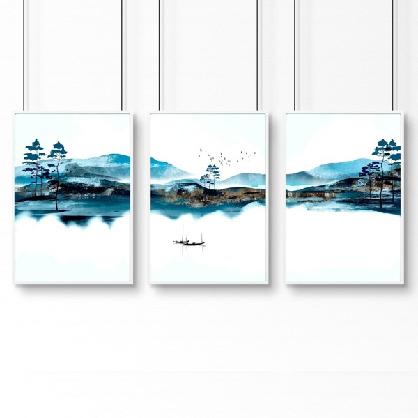 Art wall office | set of 3 framed wall art