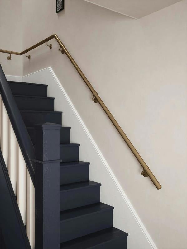 Antique Brass Quarter turn handrail