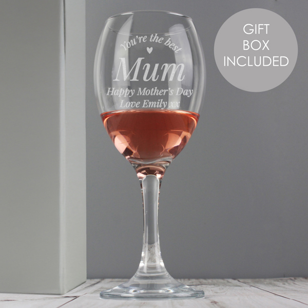 Personalised Memento Company Personalised You Are The Best Wine Glass