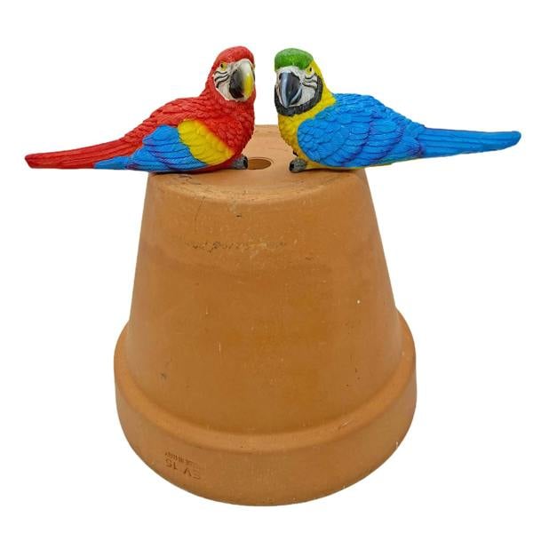 Farmwood 4 Pot Topping Tropical Birds Garden Ornaments