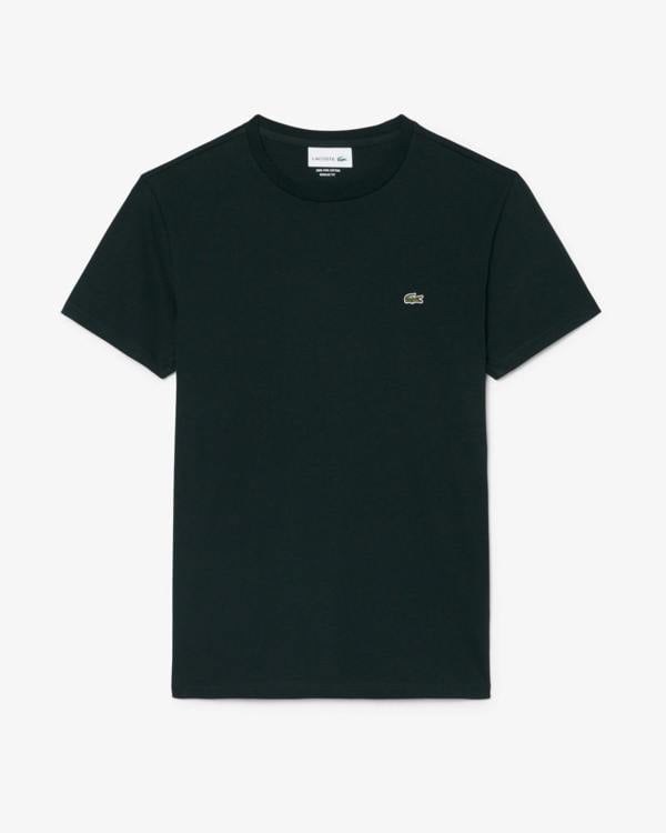 Lacoste Mens Crew Neck Pima Cotton Jersey T - Shirt - Dark Varech GJP | CHO | Designer Mens Short Sleeve T - Shirts & Tops
