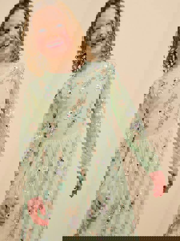 GWD Aimee Sequin Embellished Sage Dress