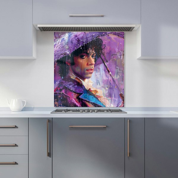 Warren Reed - Designer Purple Rain Tribute to Prince Kitchen Splashback