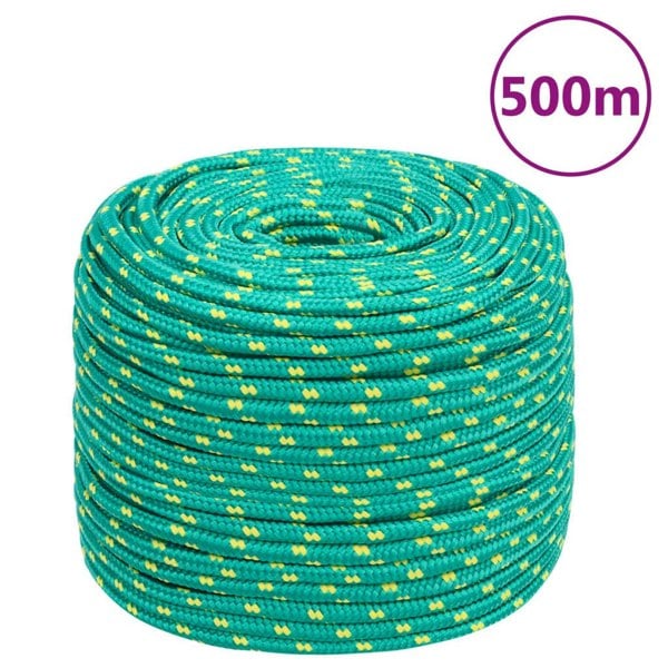 Berkfield Boat Rope Green 8 mm 500 m Polypropylene