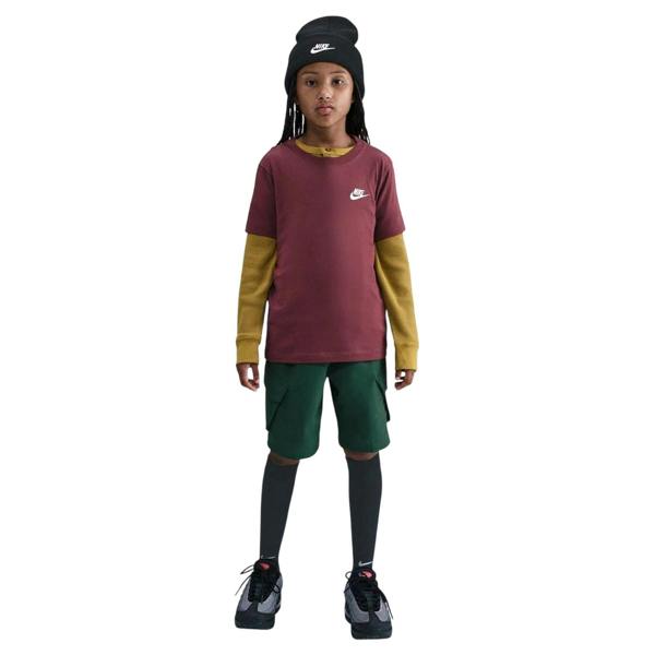 Nike Childrens/Kids Futura Classic Logo Regular T-Shirt - Burgundy - 
