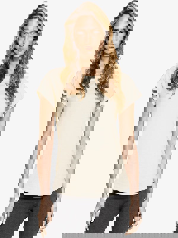 Yoga Studio Women's Organic Cotton Rolled Sleeve T-Shirt Top