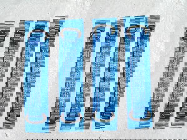 x4 12" Oval Link Wheel Straps - Recovery Bridging Trailer Car Vehicle Web Alloy