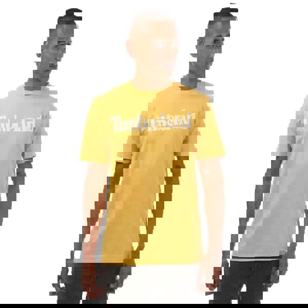 Timberland Mens Northwood Wordmark T-Shirt - Yellow - 