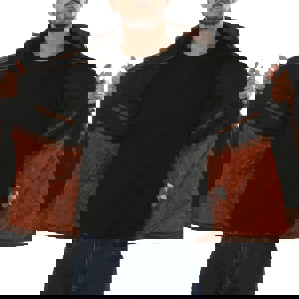 Leather Company Men's Lambskin Leather Stand Collar Field Jacket