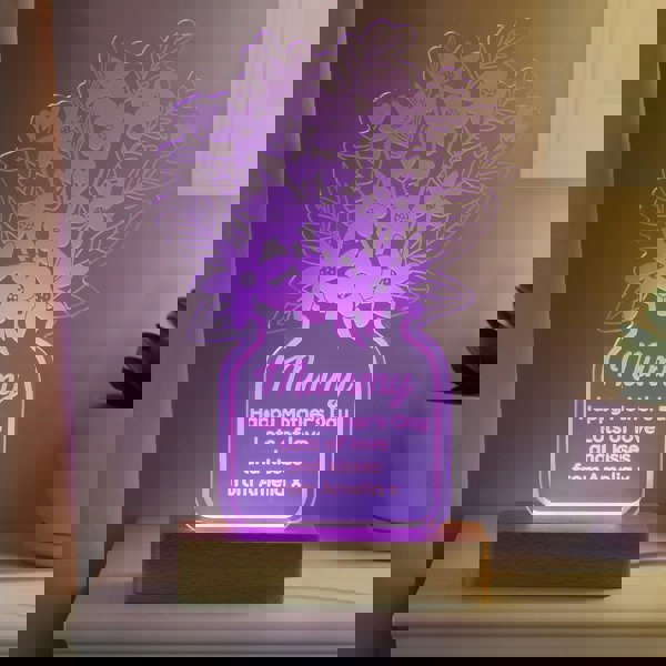 Personalised Memento Company Personalised Flower Vase LED Light