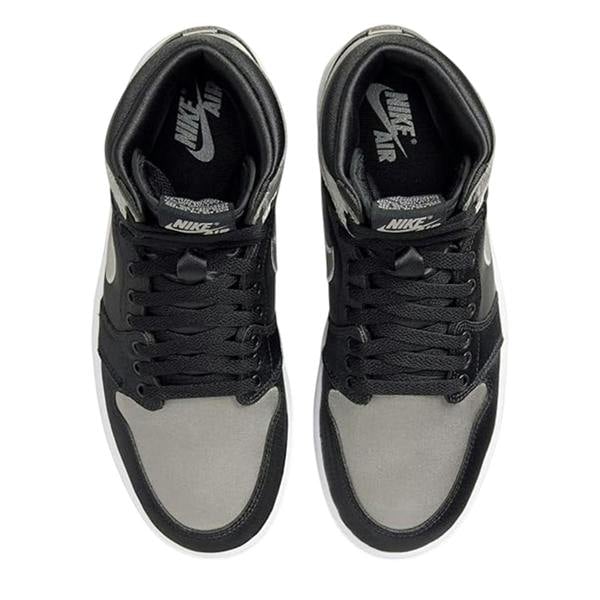 Nike Womens/Ladies Air Jordan 1 Leather Trainers - Black/White/Off White - 