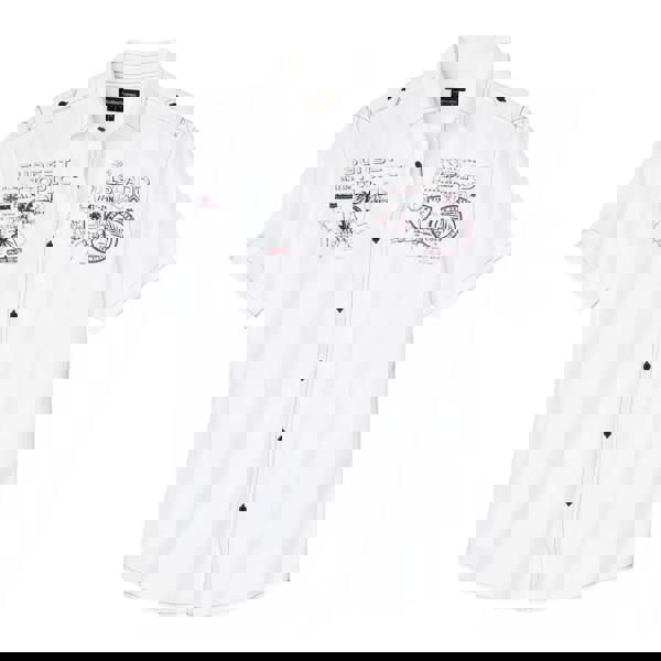 Atlas For Men Mens Tropical Pilot Shirt - White - 