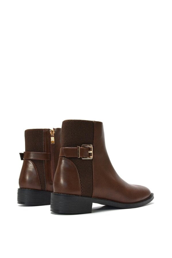 XY LONDON Chelsea Ankle Boots Elasticated Buckle Detail