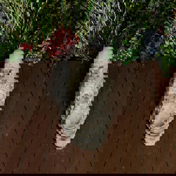 Stone Cast Large Hippo Ornament 