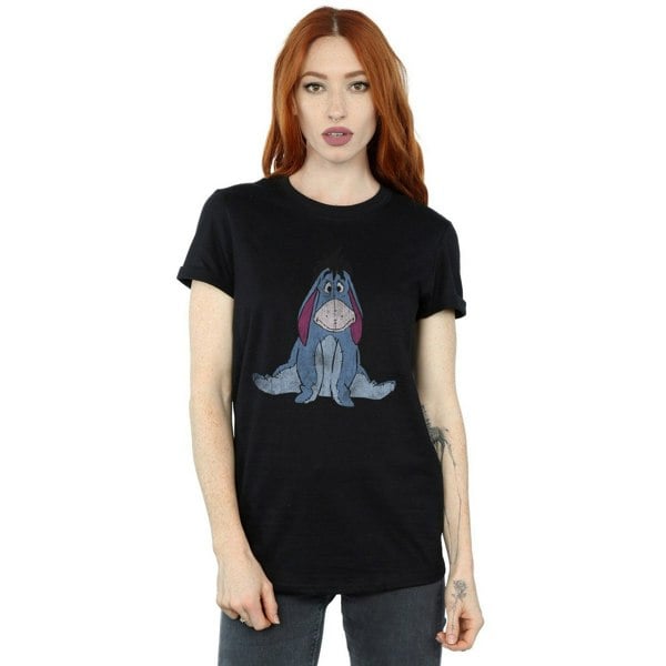 Winnie the Pooh Womens Eeyore Cotton Boyfriend T-Shirt - Black