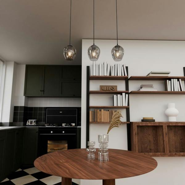Emibig ISTAR Pendant lamp  3 x E27 Black with Graphite Shade