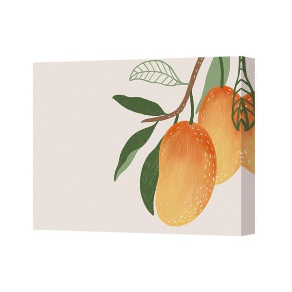 Benjamin Tate Design Mango Branch Canvas Wall Art Print Modern Tropical Decor